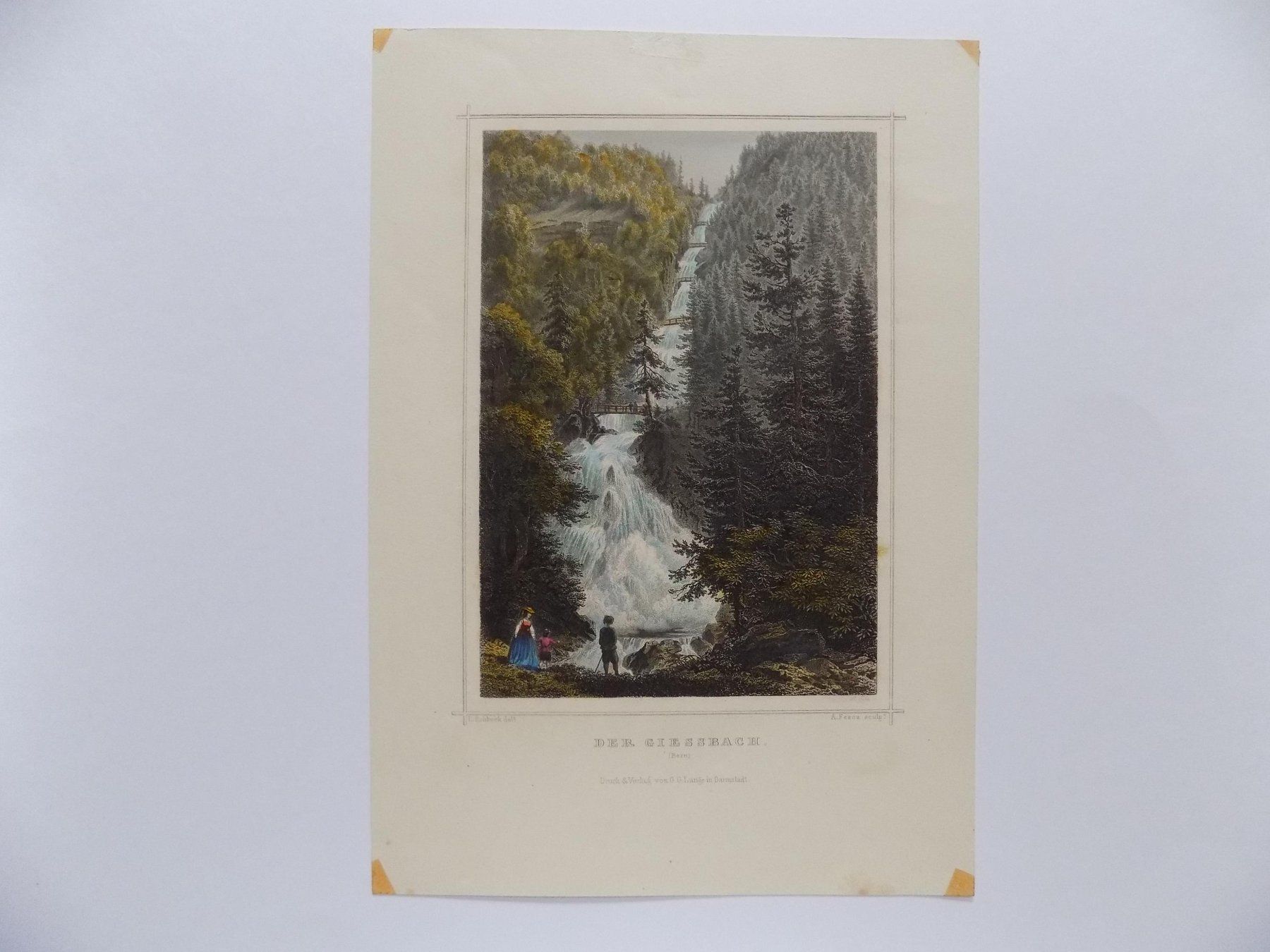 Incisioni: Giessbachfall Berner Oberland – Usato da Risch venduto da Antikfee