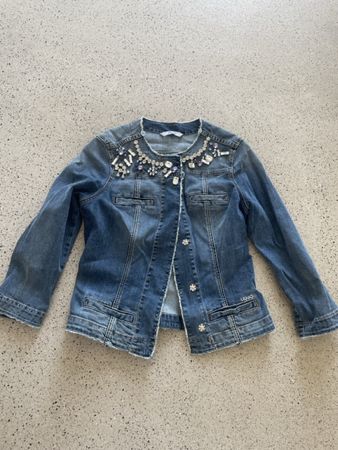 Liu Jo Jeans Jacke blau mit Steinen Grösse 28