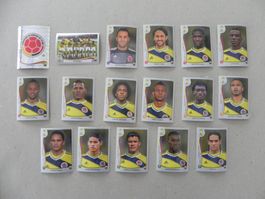 Panini Fussball WM Brasil 2014 Columbien 17 Stück 184 - 202