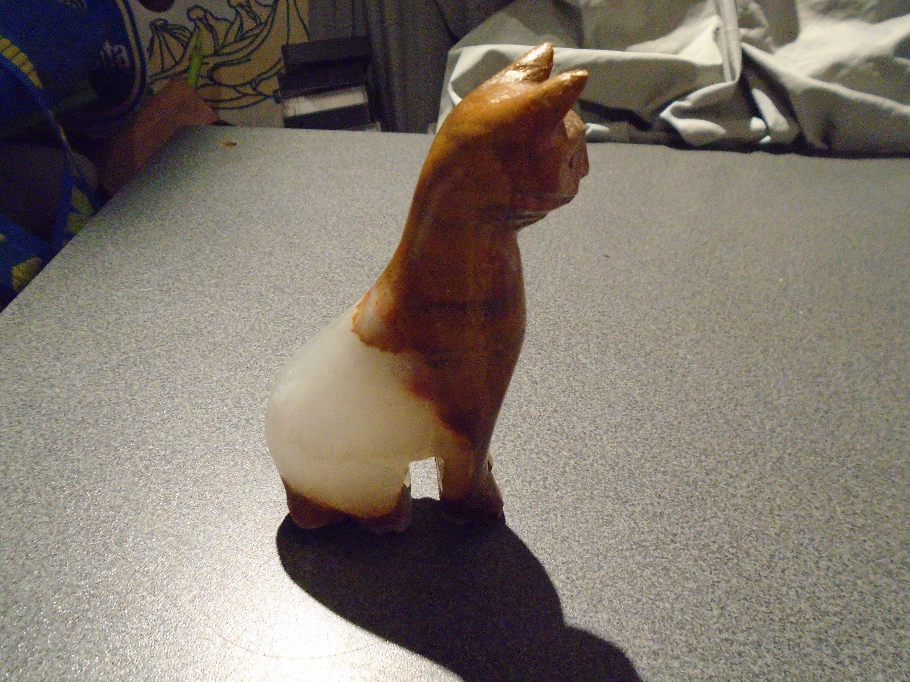 Statuette: Katze sitzend, aus Stein – Usato da Zürich venduto da abraxas1291 1