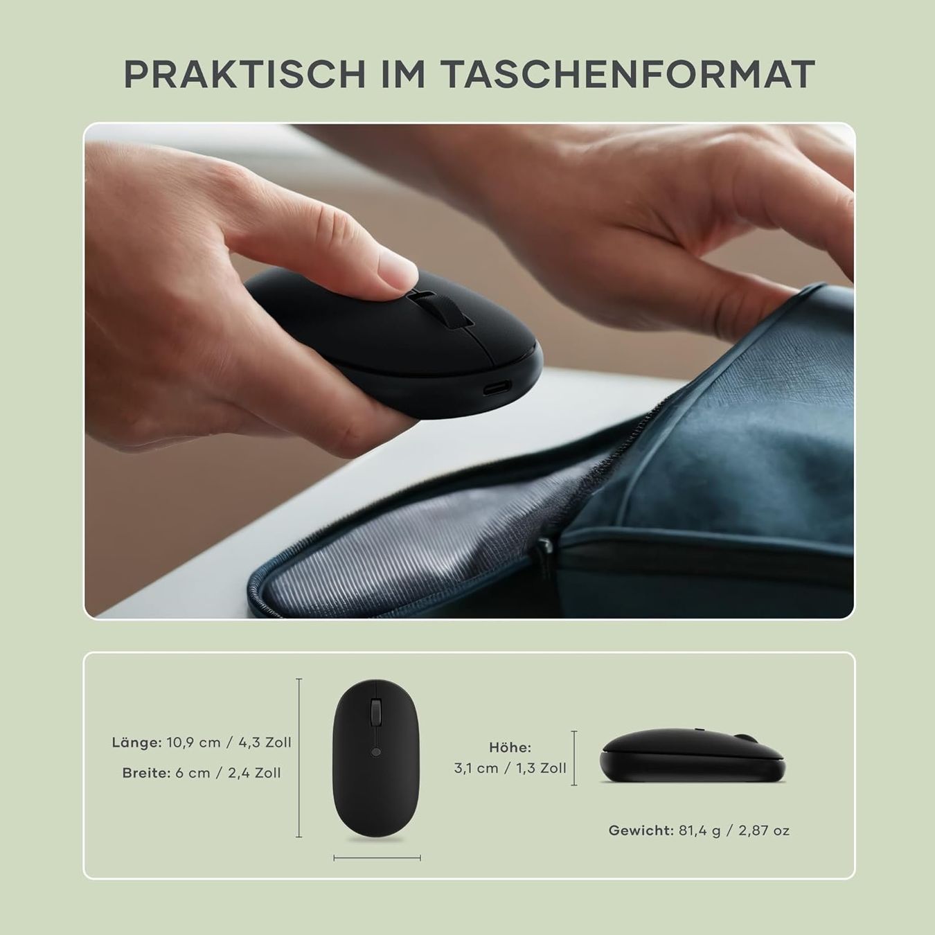 Satechi Maus: SATECHI OntheGo Bluetooth Maus – Neu (gemäss Beschreibung) aus Grosshöchstetten von Professio7 6