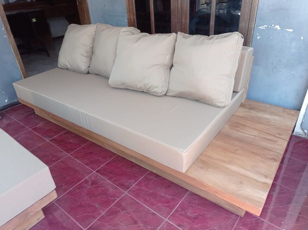 Sofas: Gartengarnitur 2 Sofa 1 Tisch 1 Ottoman Teakholz Gartensofa – Neu und originalverpackt aus Daisendorf von Wohn-Kult 3