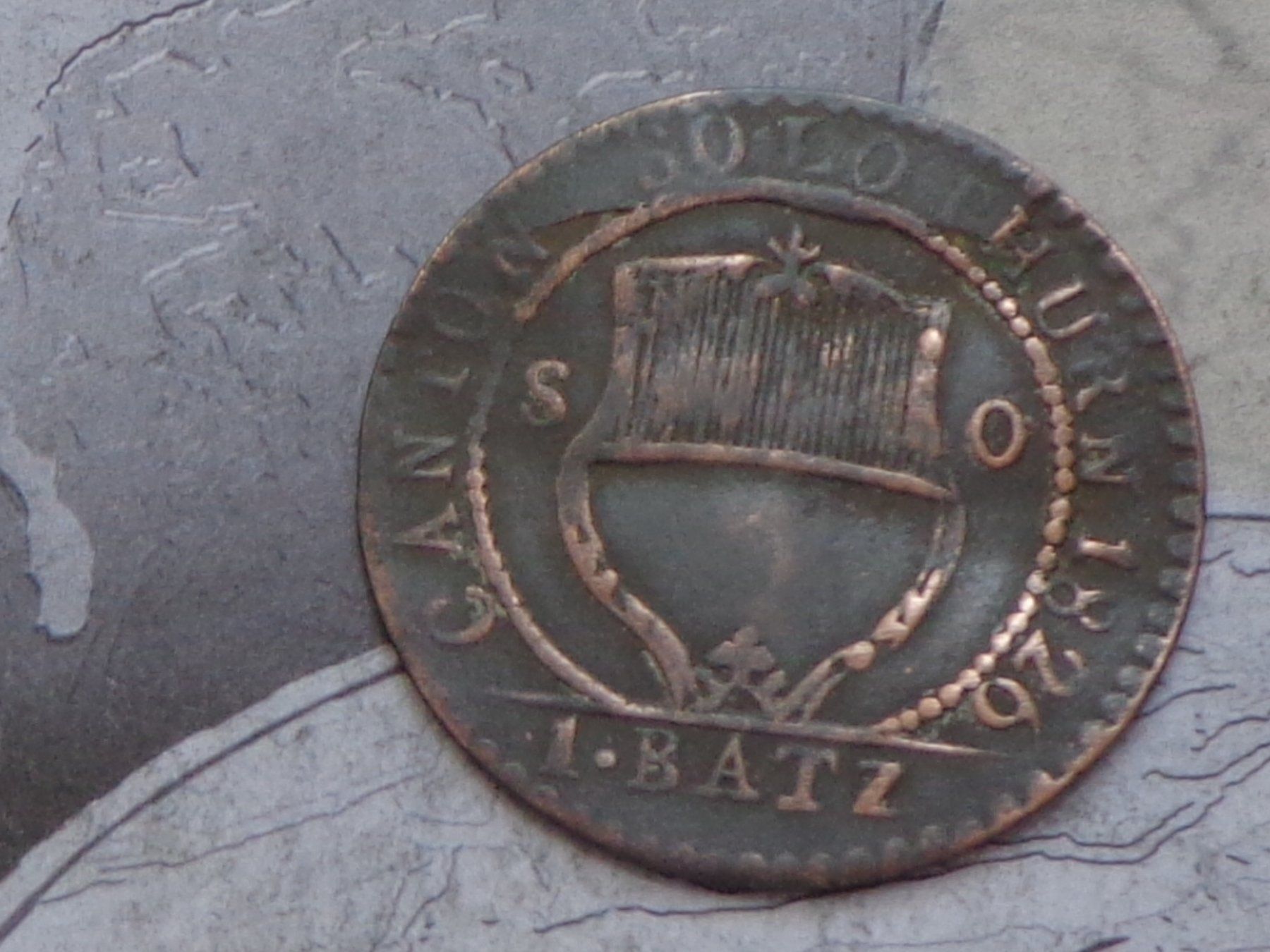 Tutti le monete: Canton Solothurn 1 Batzen 1826 – Usato da Pully venduto da UCA01
