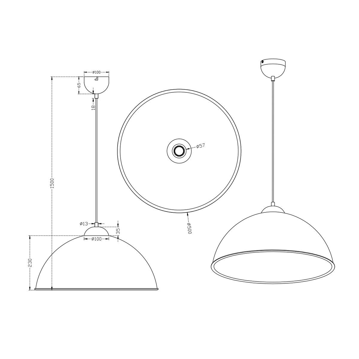 Kronleuchter & Deckenlampen: Pendelleuchte, Vintage, Schwarz, 50 cm Ø – Neu (gemäss Beschreibung) aus Kreuzlingen von Smart-Light 4