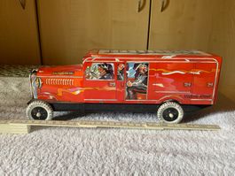 Saurer Oldtimer Feuerwehr Auto, Blechspielzeug, Rarität!