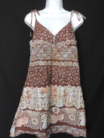 robe bohème fleurs brunes
