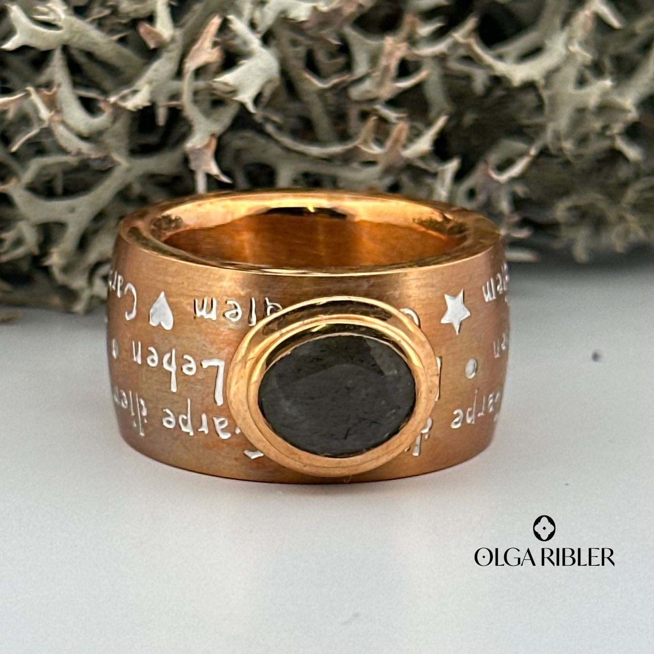Olga Ribler Ringe: Edelstahlring mit Labradorit, Gr. 58 – Neu (gemäss Beschreibung) aus Luzern von MonikaS03 4