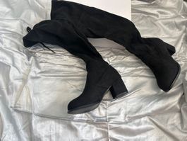 Overknee Stiefel Schwarz Gr 36 Neu