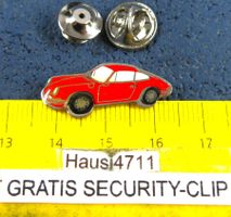 PORSCHE 911 ROT AUTO PIN GLASIERT KLEIN VINTAGE