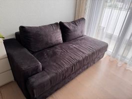 Sofa mit Bettfunktion, dunkelgrau, sehr guter Zustand 🛋️