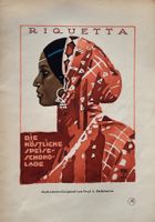 Ludwig Hohlwein, Riquetta Schokolade, Vintage Reklame, 1922