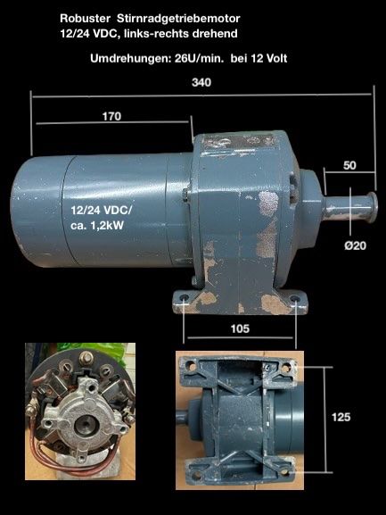 : Robuster 12/24VDC Stirnradgetriebemotor – Nuovo (secondo la descrizione) da Aarwangen venduto da Tesla100