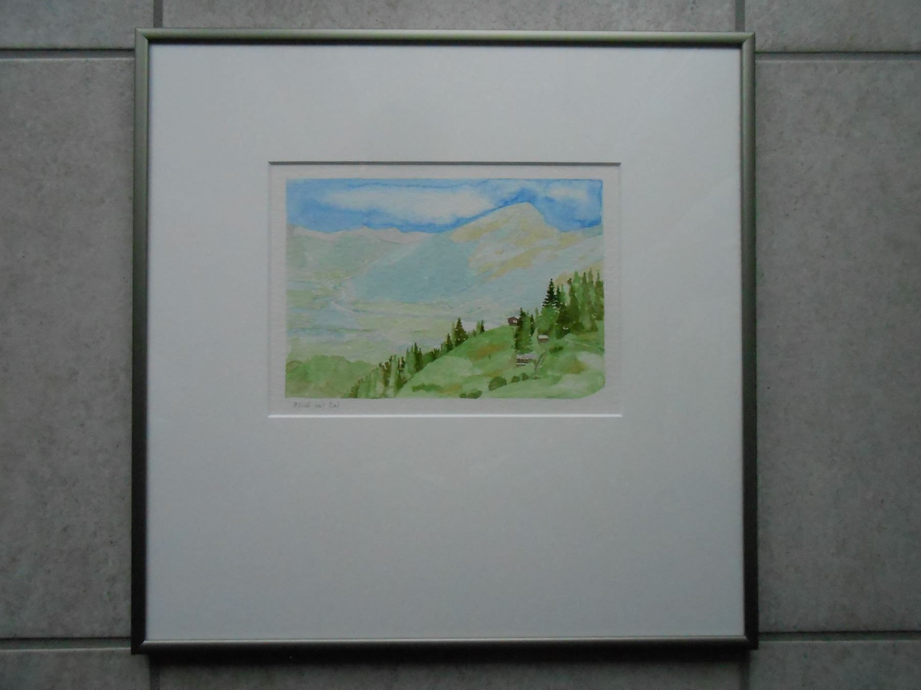 Dipinti: Aquarell CH "Blick ins Tal" GR - (R) – Nuovo e nell'imballaggio originale da Hallwil venduto da pkaiser44 1