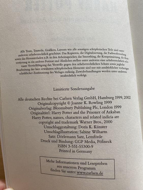 Harry Potter und der Gefangene von Askaban Taschenbuch (Gebraucht) in