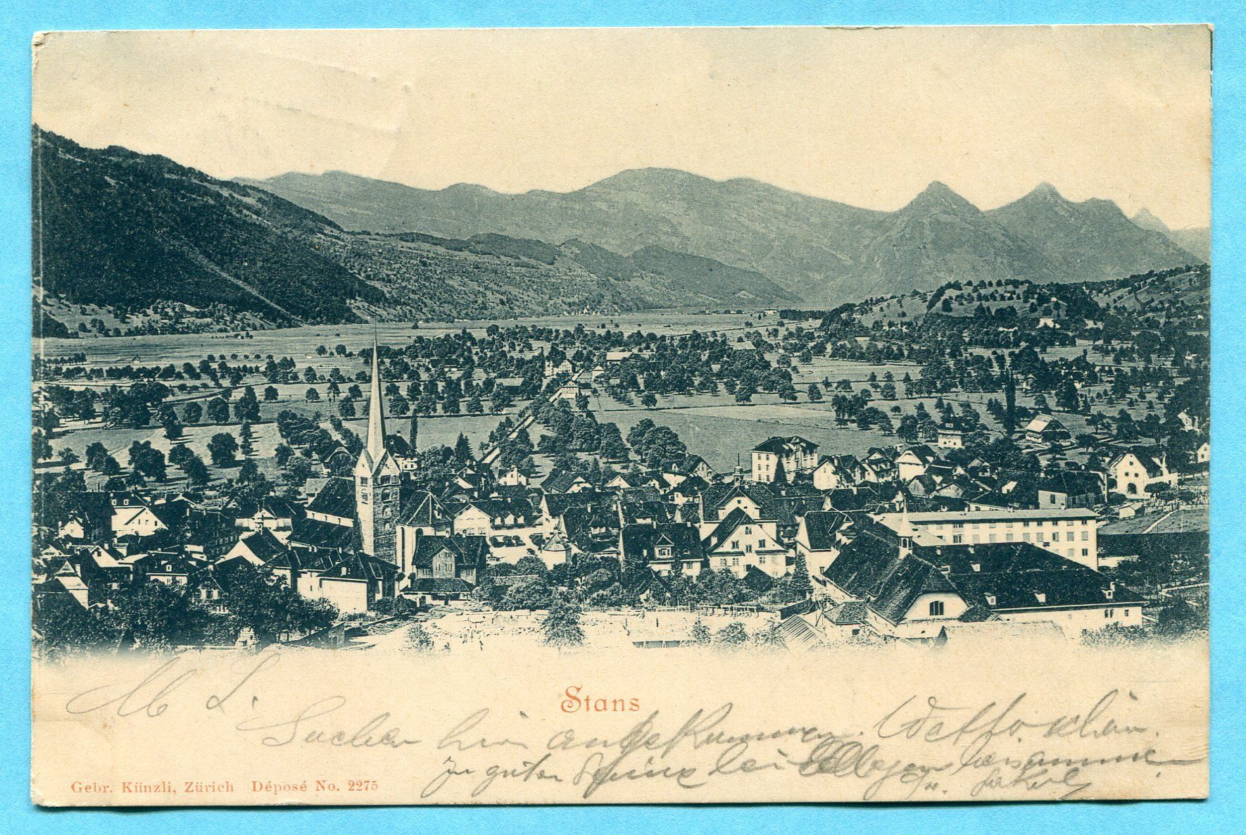 Cartoline postali: Stans 1899 - gestempelt LUZERN – Usato da Opfikon venduto da cleocat-vb
