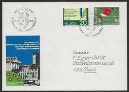 1970 Brief Tag der Briefmarke LOCARNO