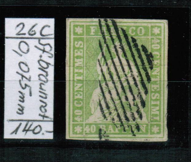 Tutti i francobolli: Strubel Nr.26C – Usato da Bern venduto da peri02