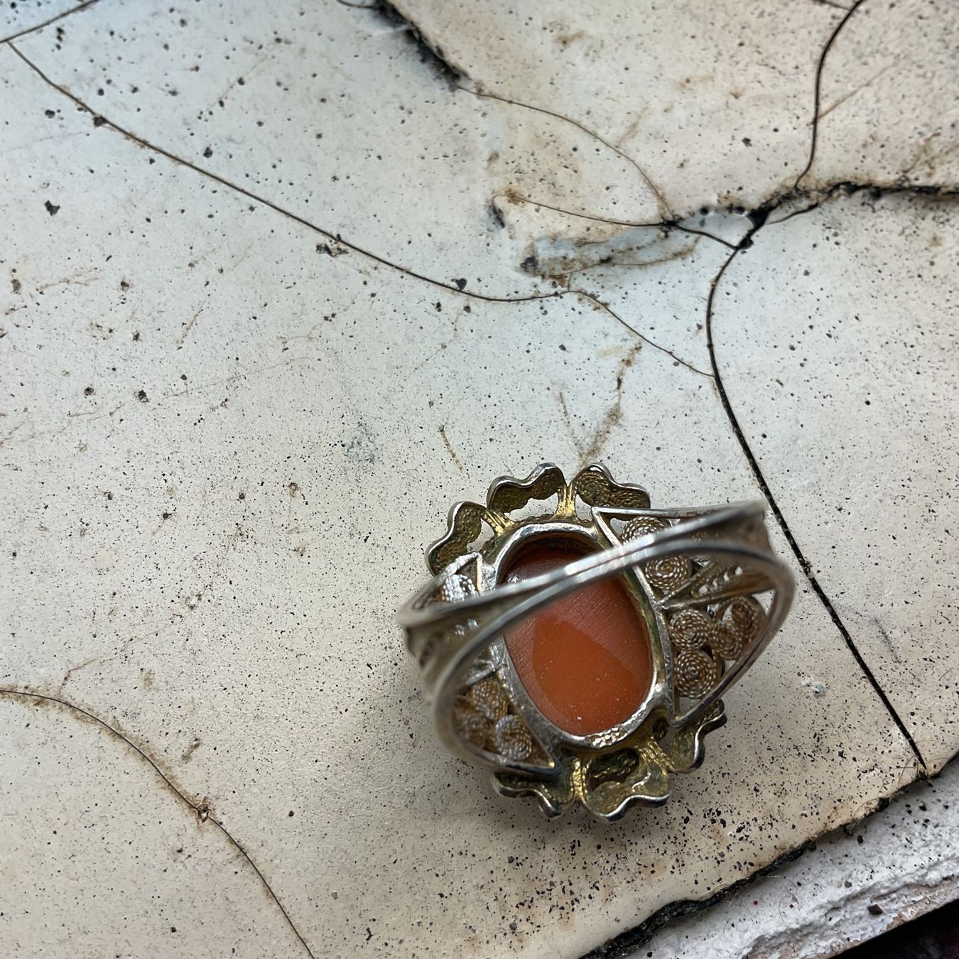 Anelli: Vintage Ring in Silber mit Gemme, Gr.55 – Usato da Luzern venduto da S.Kern01 2