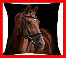 Kissenbezug Horse Pferd Ross Brun Braun Sofa Couch Zimmer