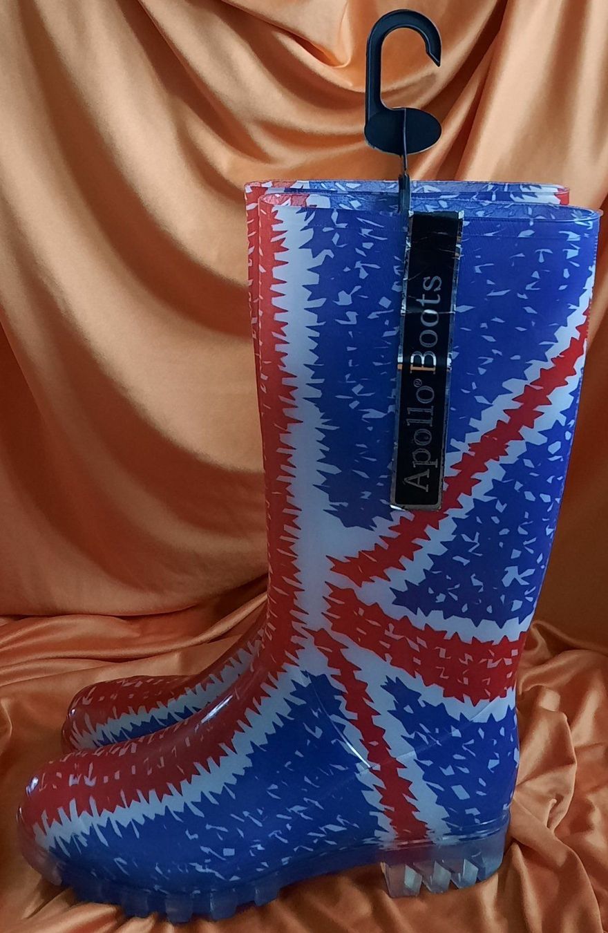 Scarpe da donna: Apollo Gummistiefel UK Union Jack Gr. 38 – Nuovo (secondo la descrizione) da Seuzach venduto da VT-Collections1 5