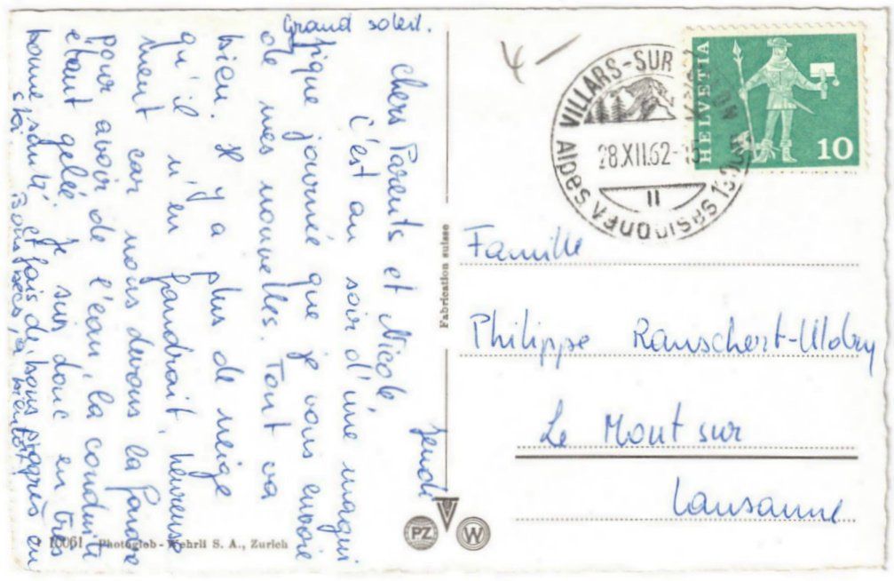 Cartoline postali: Villars - 4 Bild AK – Usato da Binningen venduto da Mountainrider 1