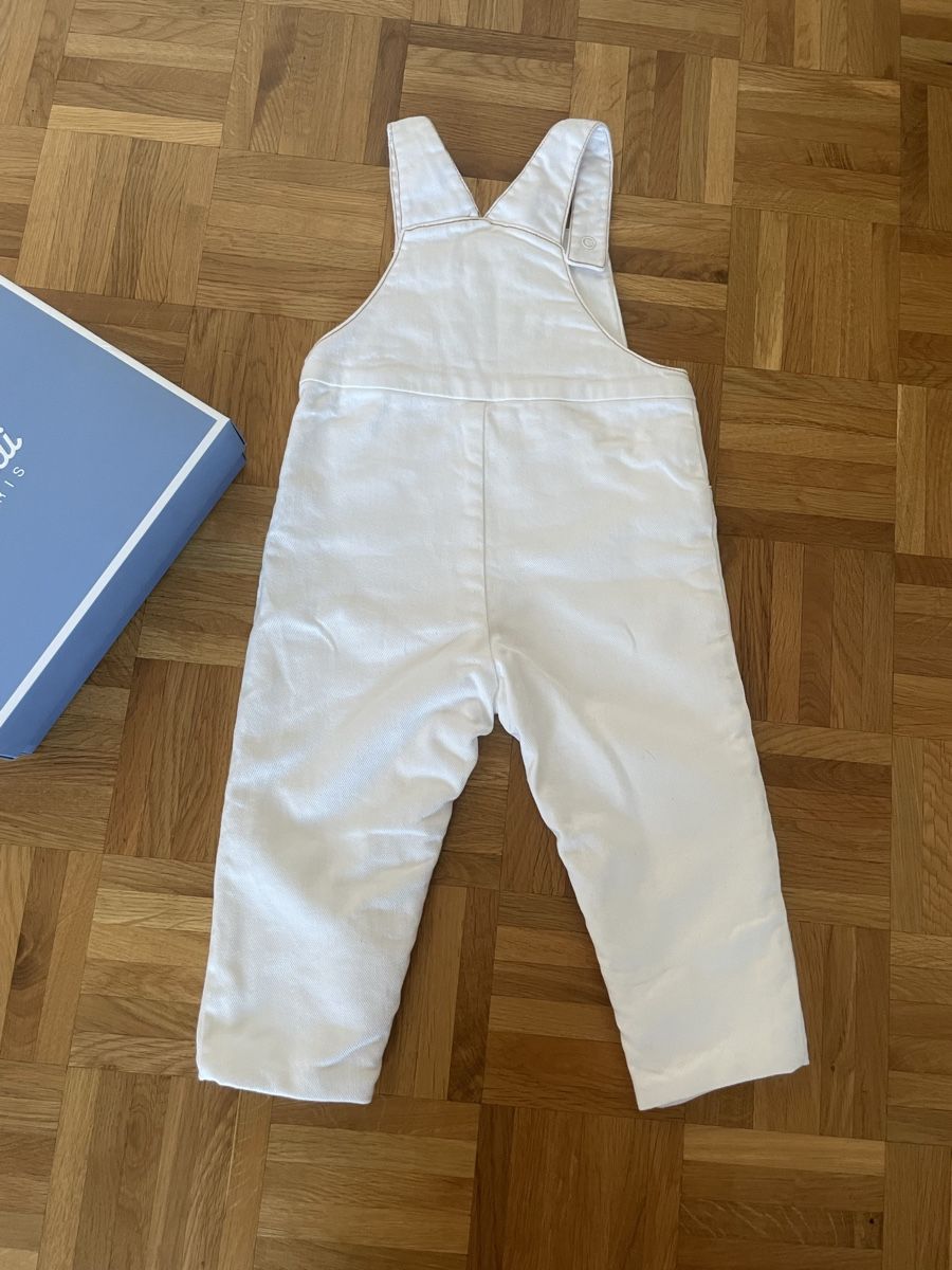 Pagliaccetti: Salopette Jacadi blanc 18 mois / 81cm  – Nuovo e nell'imballaggio originale da Versoix venduto da Pti-pois 2