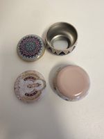 2 Metalldosen mit Motiv, ideal für kleine Geschenke
