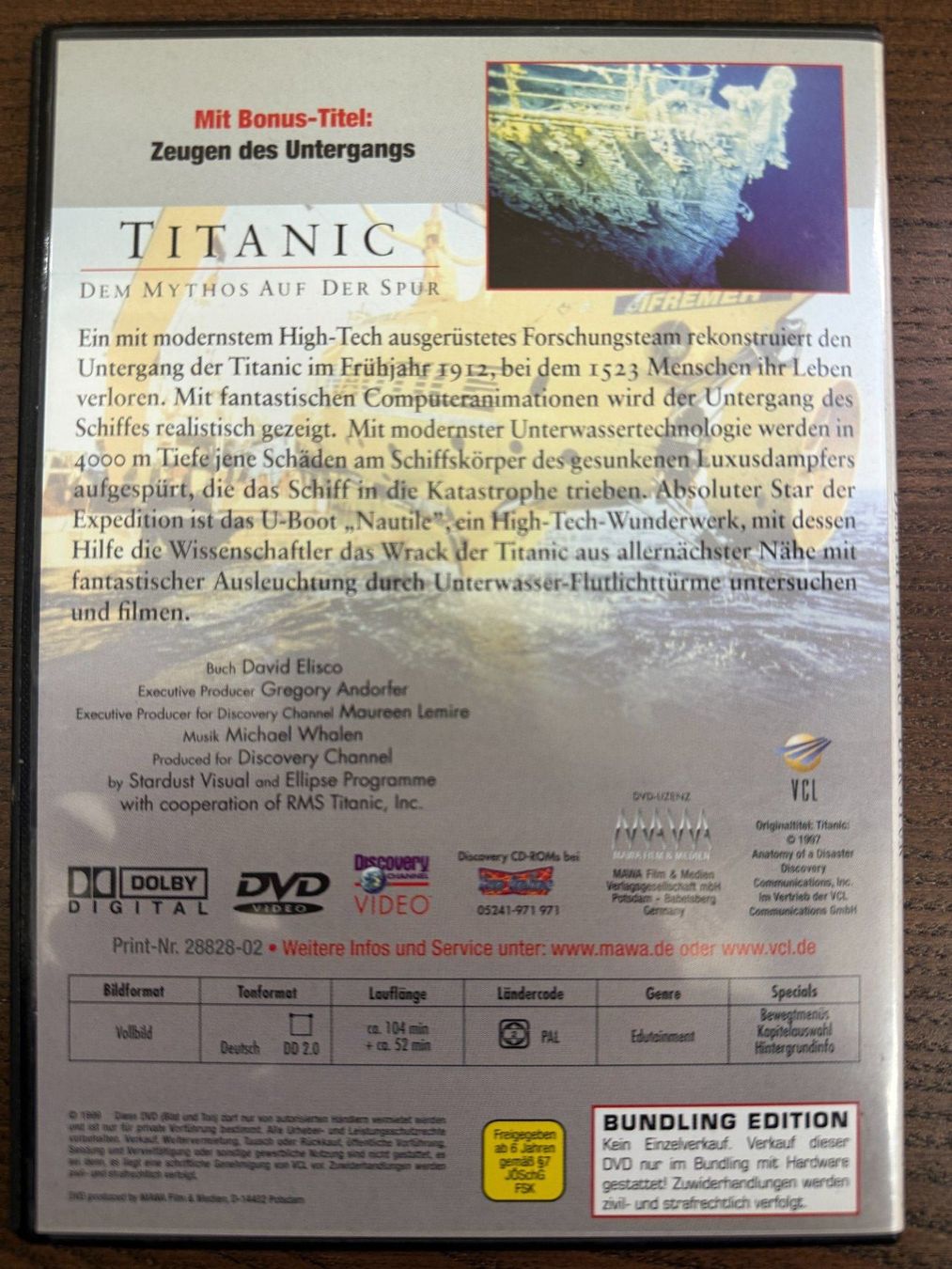 Tutti i DVDs: Titanic - Dem Mythos auf der Spur – Usato da Zürich venduto da FilmFreunde 1