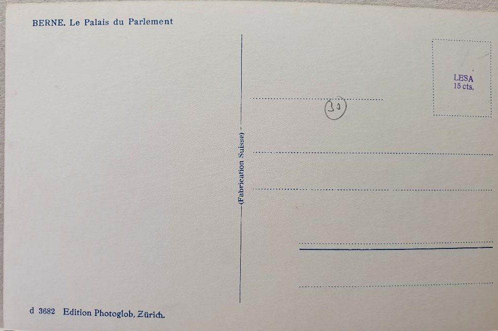 Cartoline postali: BERN   -   Parlement - Le Palais du Parlement – Usato da Delémont venduto da Domdom1 1