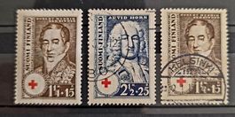 Finnland 1936: Rotes Kreuz Persönlichkeiten (3 W. MLH/gest.)