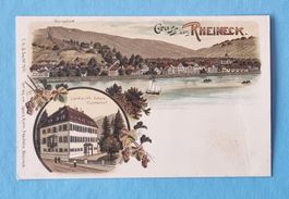 Rheineck - Custerhof Landwirtschaftliche Schule - Litho