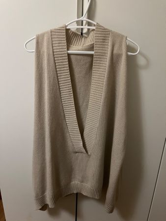 Eskandar Kaschmir Weste beige in guten Zustand