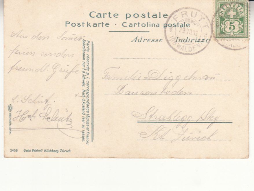 Cartoline postali: Melchsee 1906 mit ST Frutt – Usato da Bürglen TG venduto da StampGraf 1