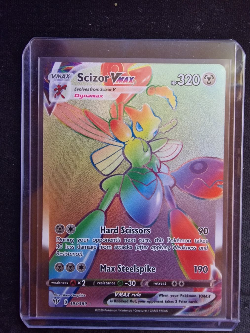 Pokémon Carte collezionabili: Pokemon Scizor Rainbow Vmax Darkness Ablaze ENG – Usato da Winterthur venduto da picha13