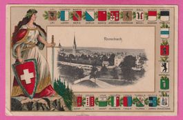 Prägekarte Rorschach gel 1908