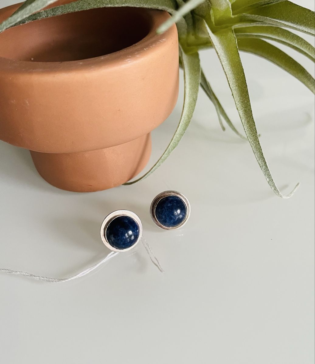Orecchini pendenti & Orecchini a lobo: Silber Ohrstecker 925 mit Lapislazuli, vintage – Usato da Stein AG venduto da rbk79 1