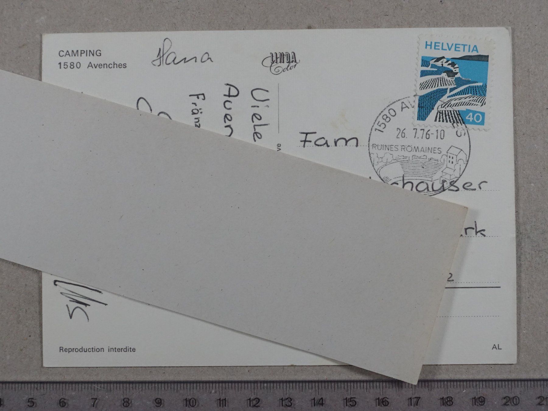 Cartes postales: Avenches, Camping, 1976 – D'occasion à Lenzburg par fh1 1