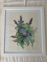 Aquarell, gerahmt, verglast
