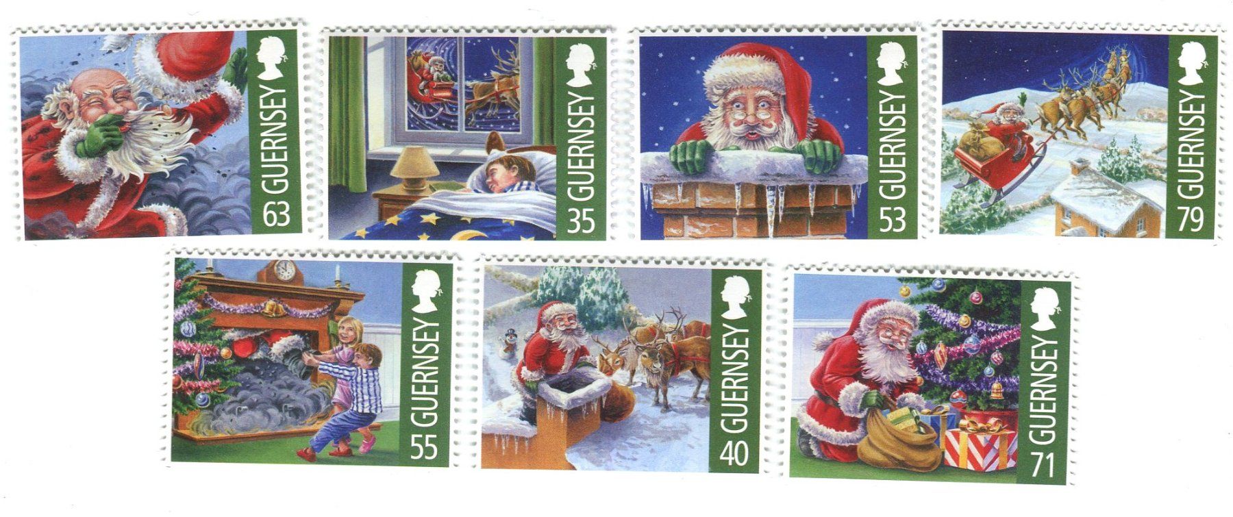 Tutti i francobolli: Briefmarken "Weihnachtsmann". Guernsey – Nuovo e nell'imballaggio originale da Basel venduto da Butsch5
