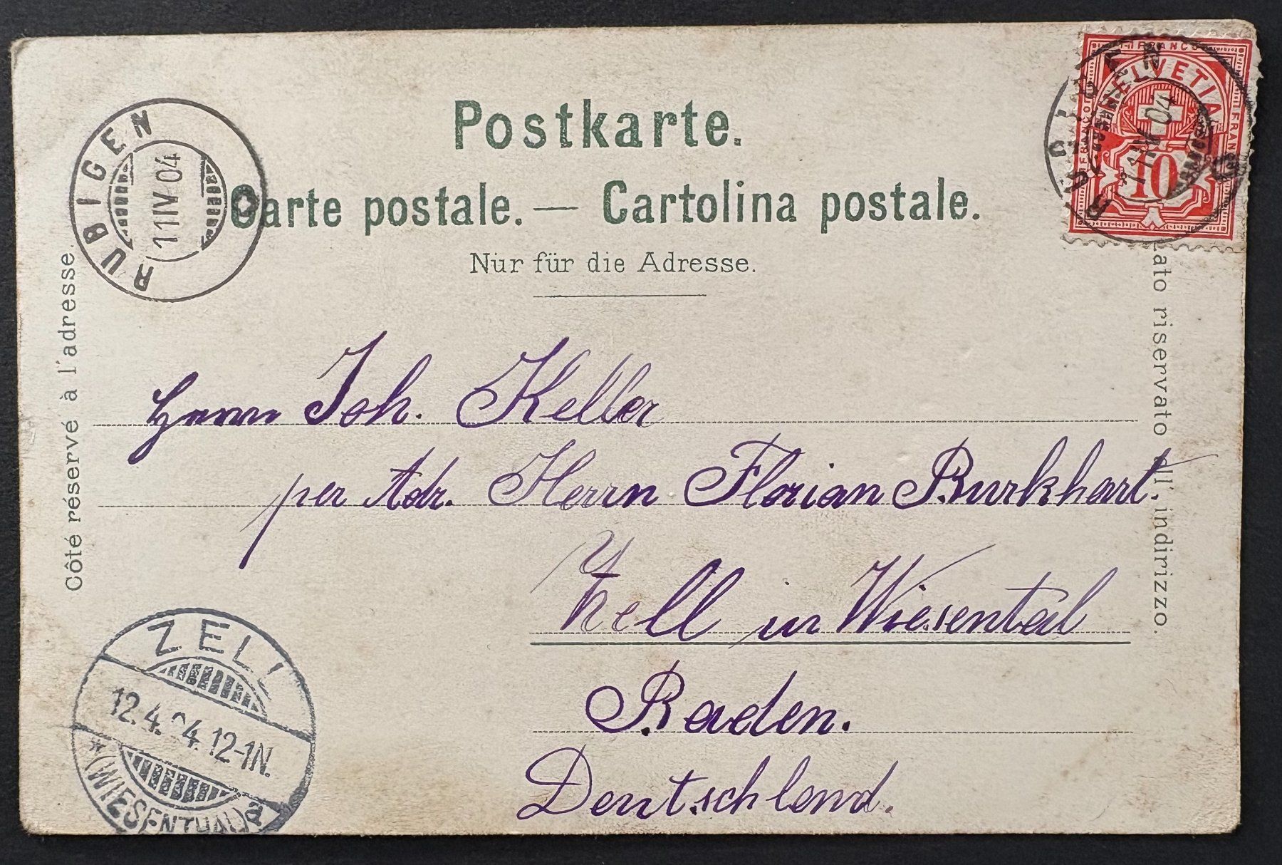 Cartoline postali: ANSICHTSKARTE BERNER TRACHTEN 1912 – Usato da Ostermundigen venduto da Wyatt-Earp 1