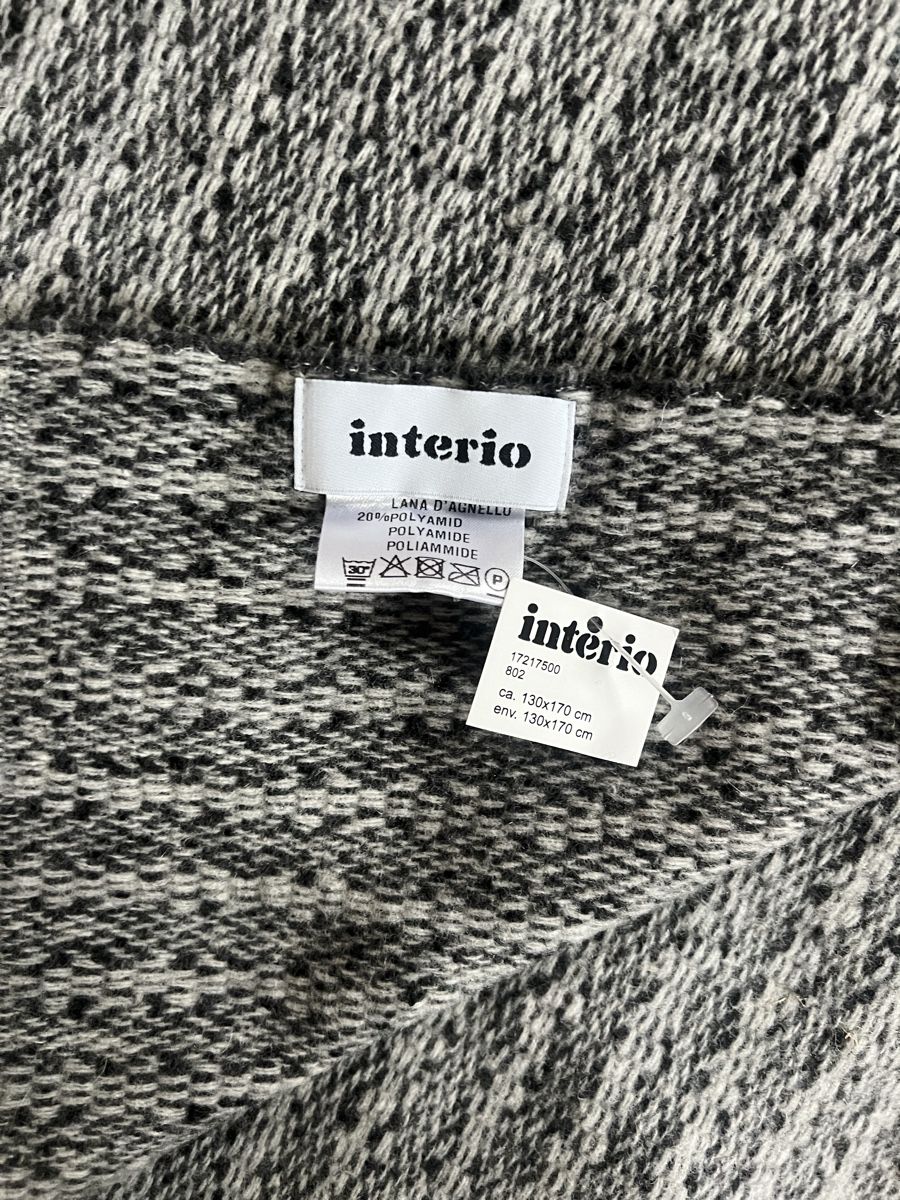 Interio Coperte: Wolldecke Plaid Interio neu Lammwolle grau – Nuovo (secondo la descrizione) da Zürich venduto da kon_d5nh 1