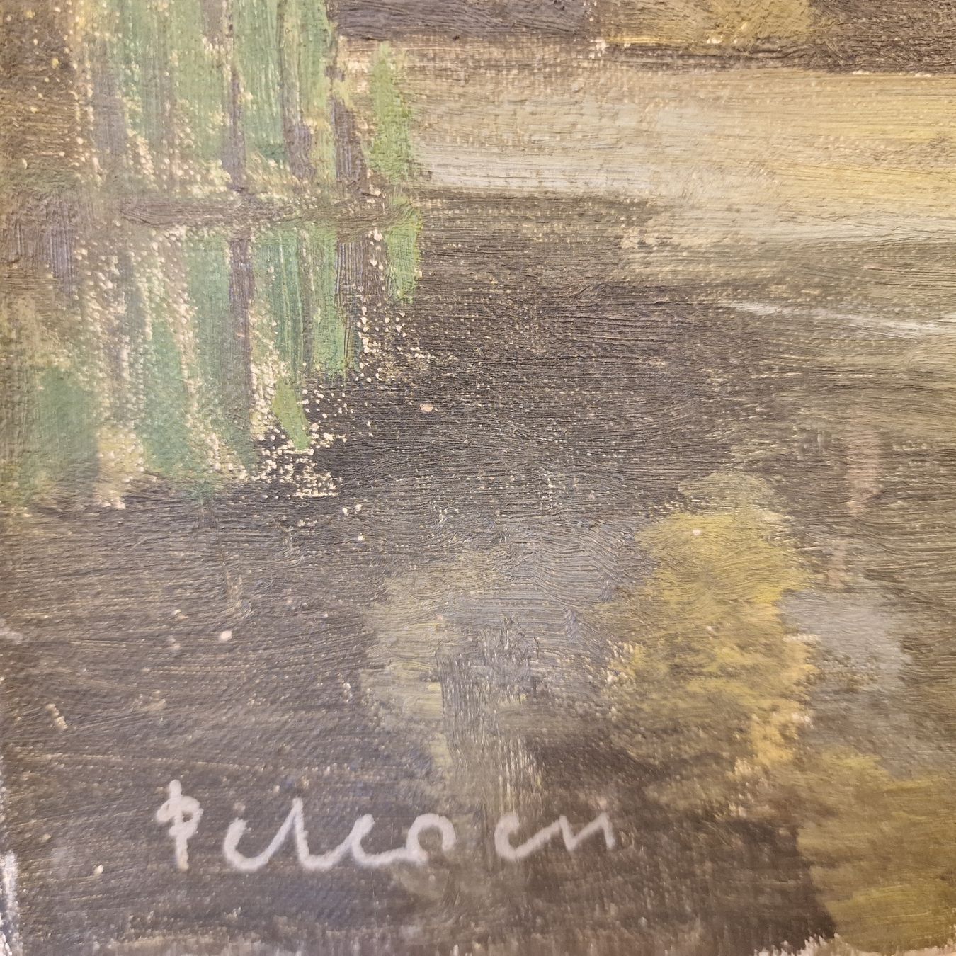 Tableaux: Gemälde Flusslandschaft mit Bäumen – D'occasion à BERN par Intarsia 2