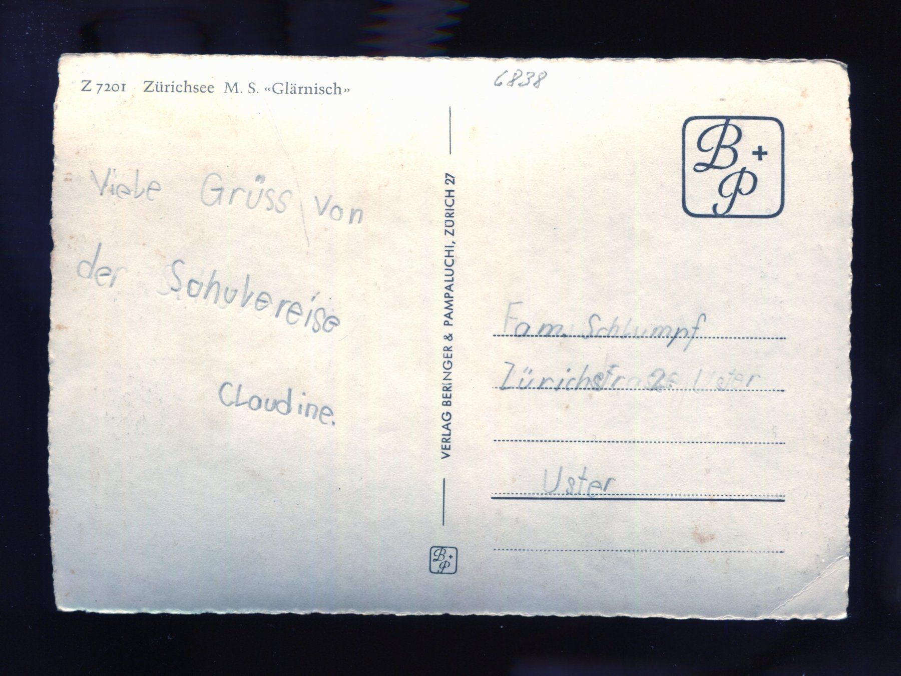 Cartes postales: Zürichsee, M.S. "Glärnisch" – D'occasion à Aarau par Elmaar41 1