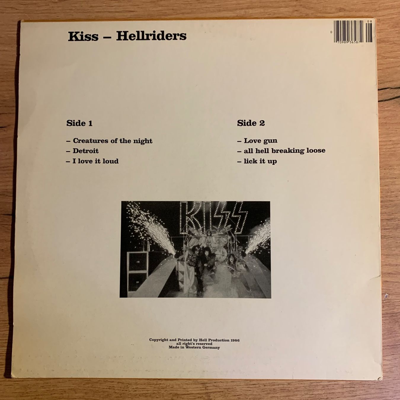 Schallplatten: KISS - HELL-RIDERS...BOOT GER 1986...VG++/VG+ – Gebraucht aus Gals von Diskopat 1