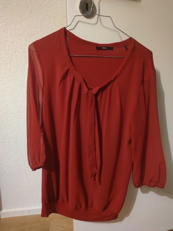 Zero, rote Bluse/Shirt, Grösse 34