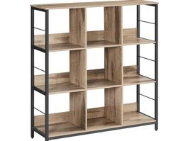Regal mit 3 Ebenen Bücherregal Standregal 9 Fächer VINTANO