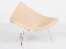Vitra Coconut Sessel von George Nelson - cremefarbenes Leder