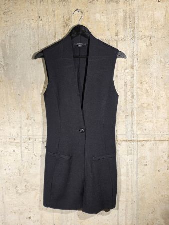 Comma Damen Longweste Blazerweste Schwarz Grösse 34