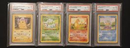 Pokemon Base Set PSA 8 Pikachu Bulbasaur Charmander Squirtle