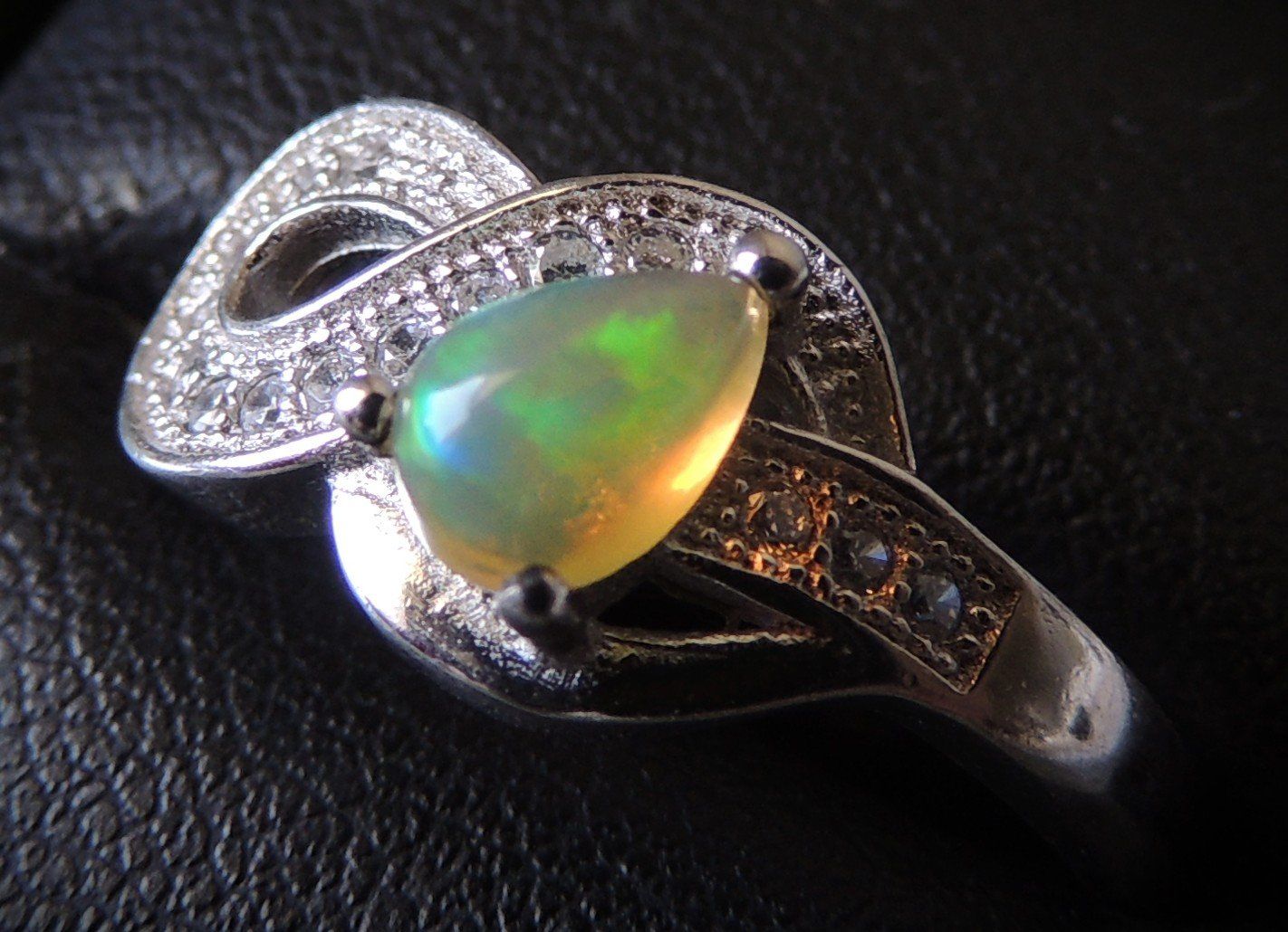 Anelli: Opal Silber 925 Fingerring Gr. 59 – Usato da Waldenburg venduto da schaller707 2